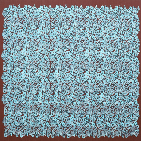 Ahgly Company Indoor Square Abstract Light Blue Contemporary Area Rugs, 6' Square