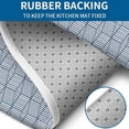 thumbnail image 4 of Blue Geometric Striped Pattern Bathroom Rugs Sets 3 Piece,Toilet Cover Set,Absorbent Non Slip Bathroom Mats Sets with U-Shaped Contour Rug Toilet Rug Set, 4 of 5