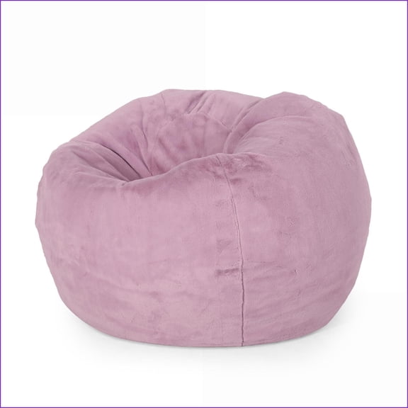 Kavel 3-Foot Round Bean Bag Chair for Living Room | Lavender | Seat Depth 34