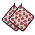 thumbnail image 1 of Carolines Treasures BB5146PTHD Fraises sur une Paire de Porte-Pots Roses, 1 of 3