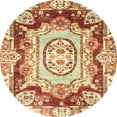 thumbnail image 1 of Ahgly Company Indoor Round Abstract Brown Gold Abstract Area Rugs, 4' Round, 1 of 6