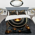 thumbnail image 2 of Designart "Sunburst Geode in Black and Orange Citrine II" Stone Geode Bedding Covert Set - Landscapes Black Traditional Bed Set With 2 Shams, 2 of 5