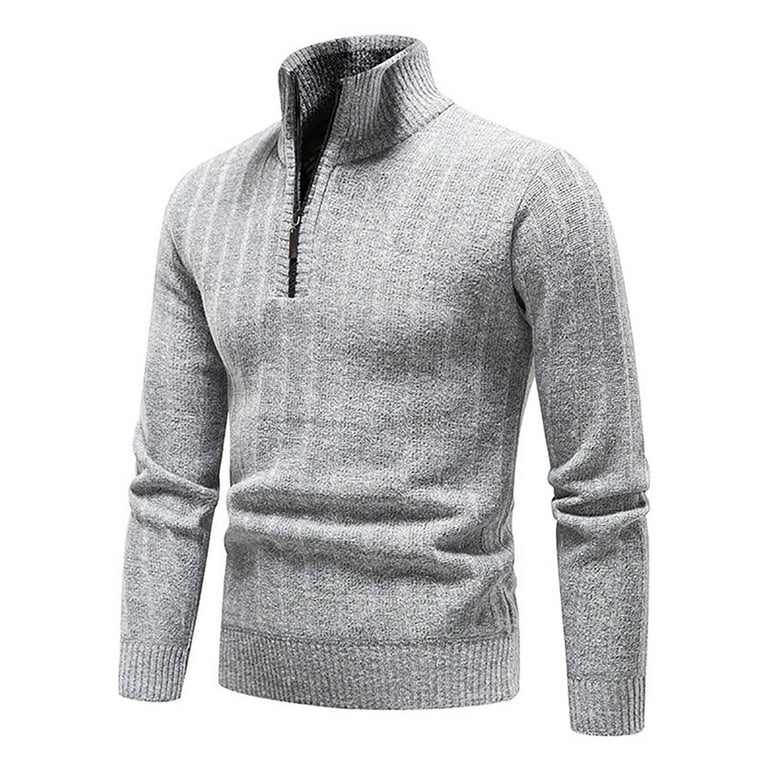 Stanley Sweater Adult Extra Large Gray Preppy Pullover Cotton Henley  Outdoor Men