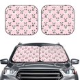 thumbnail image 2 of Wukai Cute Kawaii Panda Print Windshield Sun Shade, Car Front Window Shades Sunshade Cover Sun Visor Shield Block Automotive Interior Protector Blocks UV Rays-Medium, 2 of 6
