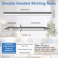thumbnail image 3 of 50 Pcs Double-Head Skirting Thread Seamless Nail, Double-Headed Nails, Invisible Screws & Specific Sleeve Tool, for Seamless Skirting Thread with Solid Wood Baseboard, 3 of 9