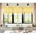 thumbnail image 3 of SAMIMPORT-2011 Classic Yellow Solid Print Rod Pocket Light Filtering Kitchen Curtain, 55” x 18”, 3 of 3