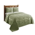 thumbnail image 5 of Better Trends 2 Piece Bedspread Set 100% Chenille Twin Bedding Set Soft and Breathable Machine Washable (Sage) Trevor Collection, 5 of 7