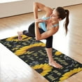 thumbnail image 6 of Black Sunflower Word Pattern Hot Yoga Mat Towel Non Slip for Hot Yoga - Quick-Drying Yoga Mat Cover with 4 Corner Pockets with Travel Bag - Hot Yoga Towel Non Slip Grip Moisture Wicking Sweat 70"x26", 6 of 6