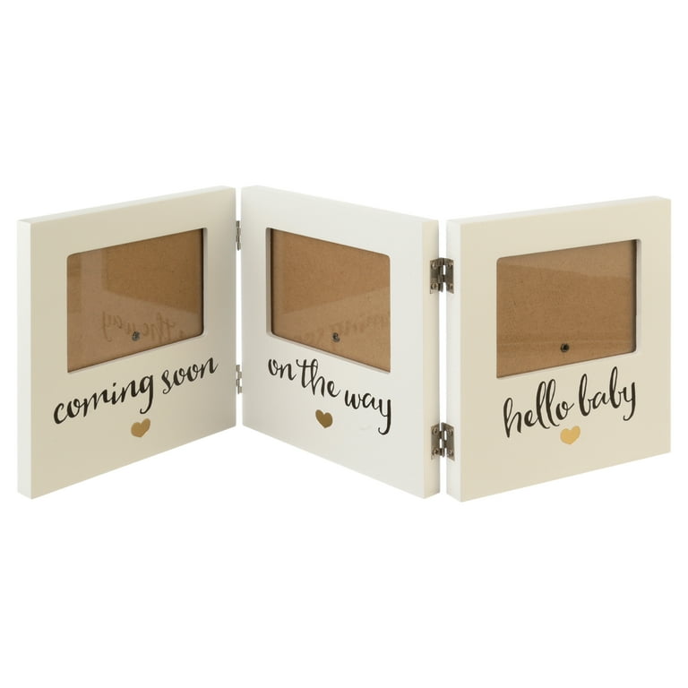 Cornice Ecografia 'Coming Soon' Pearhead - Legno Per Prima Eco Con Gancio E Cavalletto - Foto 10