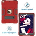 thumbnail image 2 of Kids iPad Case for iPad 9th / 8th / 7th Generation (2021/2020/2019) 10.2 Inch, Slim Duty Drop Proof Shockproof Protective Cover with Kickstand for Apple iPad 10.2 inch (Red&Black), 2 of 14