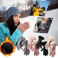 thumbnail image 3 of TERGAYEE Womens Winter Warm Gloves,manipulatescreen Texting Phone Windproof Gloves Fleece Lined Cold Weather Warm Gloves,Ladies Winter Gloves, 3 of 5
