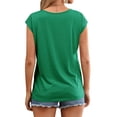 thumbnail image 4 of Hibeli Women's V Neck Dandelion Print Short Sleeve Summer T-Shirt, 4 of 4