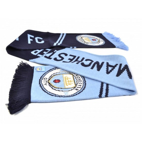 Bufanda Manchester City FC EPL de punto de 152 cm de largo