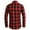 N118-Red, variant on NAFUU Mens Dress Shirts Fashion Men's Autumn Winter Casual Party Long Sleeved Plaid Lapel Comfortable Thick Warm Flannel Shirt With Pockets Stretch Comfort Tops
