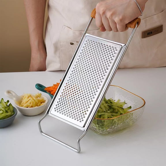 Kumdkd Foldable Dual-Sided Grater, 11.02x4.33in, Stainless Steel Zester & Cheese Grater, Multi-Purpose Kitchen Tool for Citrus, Ginger, Parmesan, Easy Clean, Space Saving