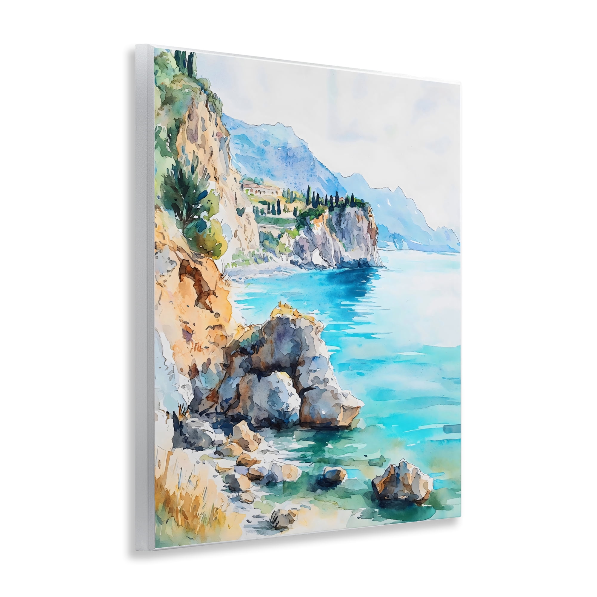 Stupell Industries Azure Italian Coastline Wall Plaque Art, design by LSR Design Studio