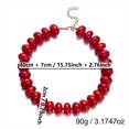 thumbnail image 3 of NICKSUN Vibrant Dopamine Color Resin Beaded Choker Necklace, Smooth Flat Round Disc Collarbone Statement Necklace, Minimalist Summer Vacation Stackable Jewelry, 3 of 8