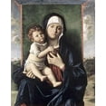 thumbnail image 2 of Bellini, Giovanni 20x24 Black Ornate Wood Framed with Double Matting Museum Art Print Titled - Madonna and Child, 2 of 4