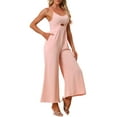 thumbnail image 4 of INSPIRE CHIC Women's Casual Sleeveless Cut Out Smocked Loose Wide Leg Romper Summer Jumpsuits, 4 of 5