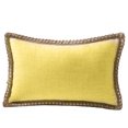 thumbnail image 1 of 1 pieza de funda de almohada con adorno de granja, arpillera con ribete de lino, almohada para exteriores con bordes personalizados, 12x 20", 1 of 5