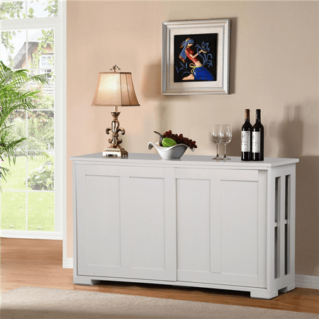 Topeakmart Antique White Buffet Cabinet Kitchen Table Sliding Door Stackable Sideboard Storage Cabinet Topeakmart Antique White Buffet Cabinet Kitchen Table Sliding Door Stackable Sideboard Storage Cabinet - Topeakmart Antique White Buffet Cabinet Kitchen Table Sliding Door Stackable Sideboard Storage Cabinet