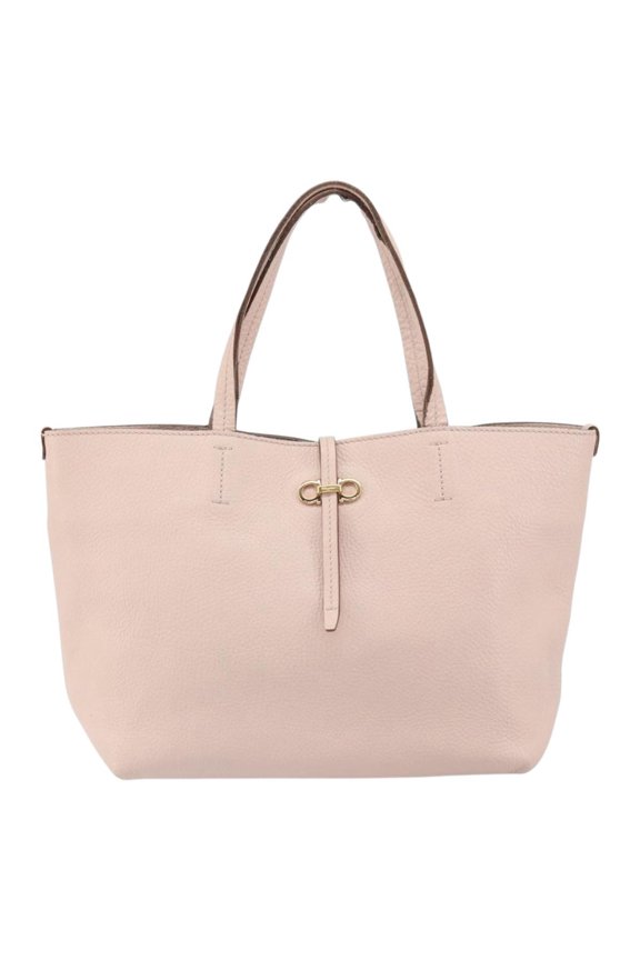 Pre-Owned Salvatore Ferragamo Gancini Tote Leather Pink Leather Tote Bag Bag