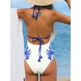thumbnail image 2 of Cupshe Women's Vintage Floral Halterneck Low-Cut Back One-Piece, Size XS-XL, 2 of 5