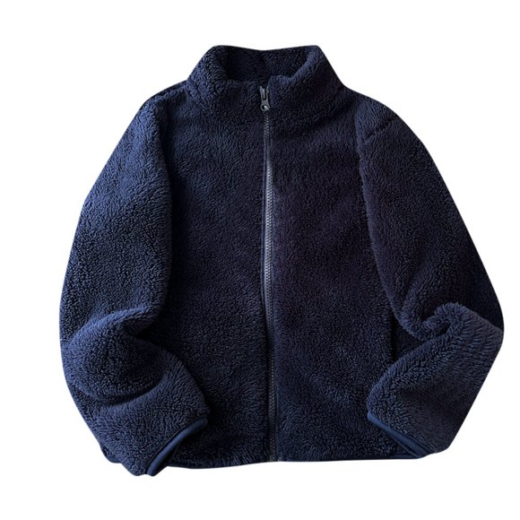 Women's Two Tone Fleece Hooded Coat Mid Length Warm Winter Jacket