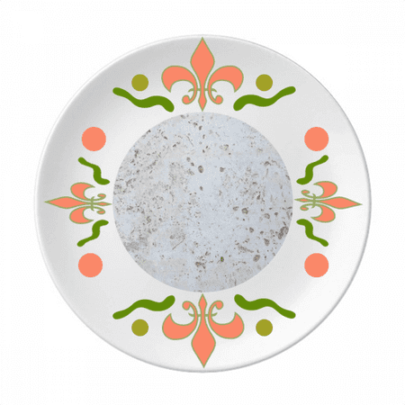 

White Wall Rough Surface Texture Flower Ceramics Plate Tableware Dinner Dish