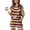 Purple #1, variant on Women Classic Rainbow Stripe 2 Piece Short Setss Soft Knit Loungewear for Home Errands Daily Casual Wear Yellow 2XL