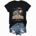 thumbnail image 5 of mgoYE T-Shirt for Women Graphic Womens 250th Anniversary Patriotic July 4th T-Shirt – USA 1776-2026 O-Neck T-Shirt(Black,S), 5 of 8