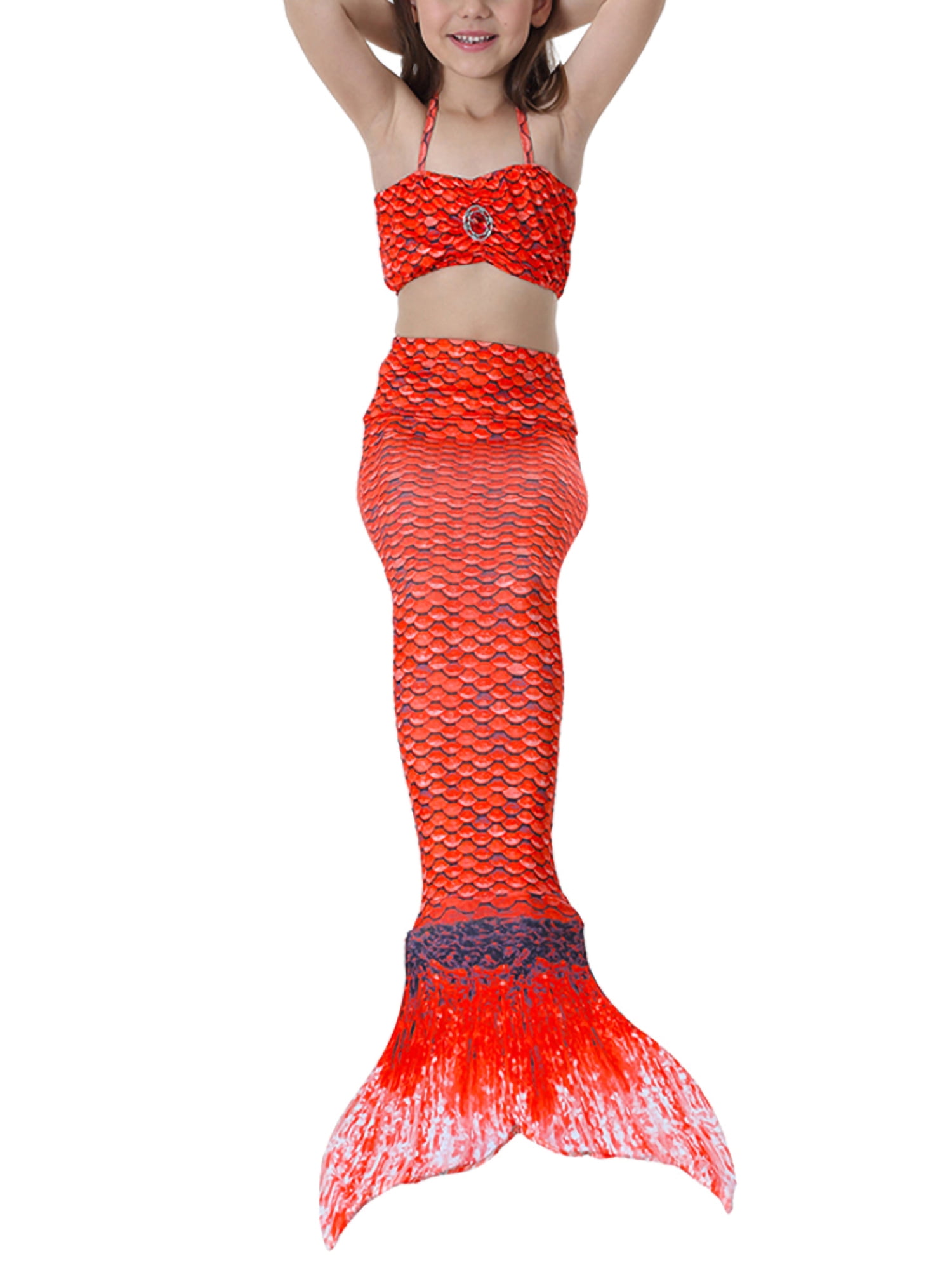 New Kids Baby Girl Mermaid Tails Swimwear Swimsuit Summer Dress Cosplay Costume 
