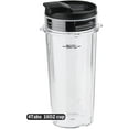 thumbnail image 2 of Replacement Parts 2PCS Single Serve Blender Cups with Slip & Seal Lids,Compatible with Nutri Ninja Blenders BL660 BL810 QB3000 BL770 BL780 BL740 (16oz), 2 of 8