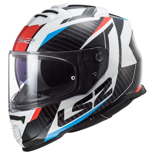 Casco integral LS2 Assault con visor solar Racer blanco rojo