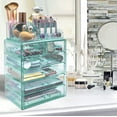 thumbnail image 2 of Sorbus Cosmetic Makeup Organizer and Jewelry Storage Case Display - Spacious Design - Great for Bathroom, Dresser, Vanity and Countertop - 4 Large, 2 Small Drawers, Teal Thrill, 2 of 7