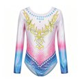 thumbnail image 4 of WhouRiu Girls Athletic Long Sleeve Jumpsuit Cartoon Graphic Crew Neck Leotard Kids Gymnastics Ballet Dance Performance Onesies,9-10 Years, 4 of 6