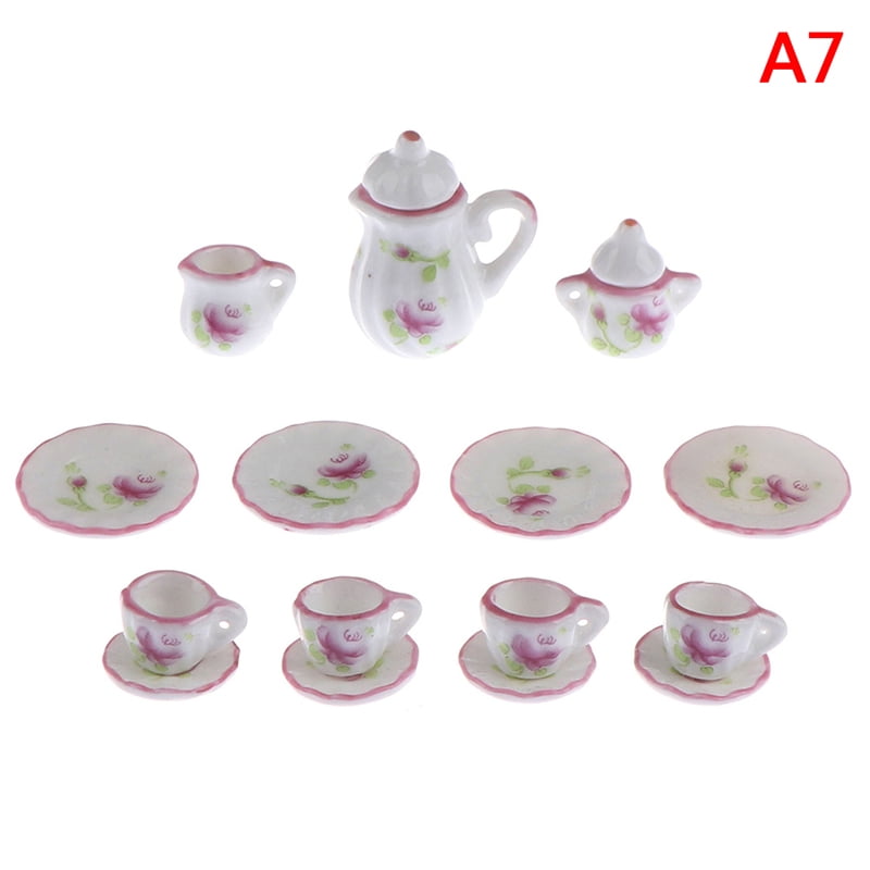 15PCS 1:12 Scale Miniature Cup Dish Bowl Simulation Tableware Plate Set 15PCS 1:12 Scale Miniature Cup Dish Bowl Simulation Tableware Plate Set