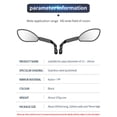 thumbnail image 2 of Espejo retrovisor Wdftyju para bicicleta con reflector de visión trasera ajustable izquierda derecha, 2 of 9