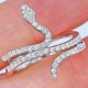 thumbnail image 2 of Anillo de serpiente para mujer con microconjunto de diamantes brillantes y circonitas, talla 8, 2 of 5