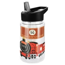 Harry Potter Kids Tritan Plastic Water Bottle with Straw Lid and Handle, Reusable Tumbler for Toddlers, Unisex for Girls and Boys, 12oz, Hogwarts Express