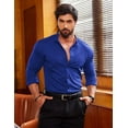thumbnail image 4 of COOFANDY Men's Long Sleeve Button Up Dress Shirts - Athletic Fitted Slim Fit, 4 of 9