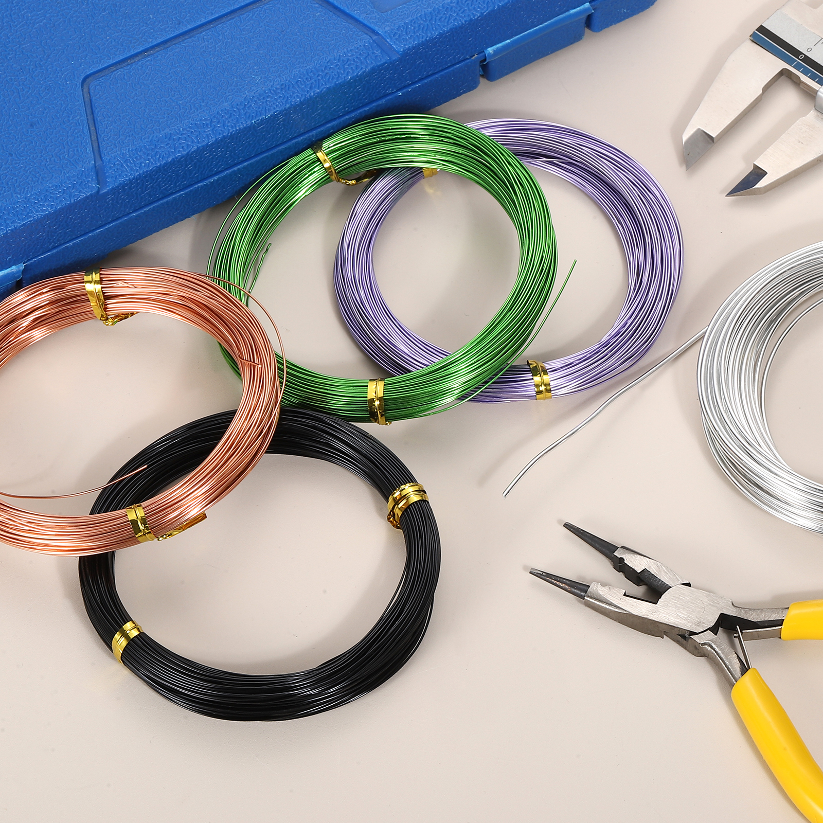 Uxcell 18 Gauge x 164ft / 15 Gauge x 32.8ft Aluminum Wire Bendable Metal Craft Armature Wire