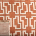 thumbnail image 5 of SAFAVIEH Courtyard Thurstan Geometric Indoor/Outdoor Area Rug, 6'7" x 9'6", Terracotta/Beige, 5 of 9