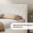 thumbnail image 5 of Upholstered Hydraulic Lift Up Storage Platform Bed,Full Size,Cream, 5 of 5