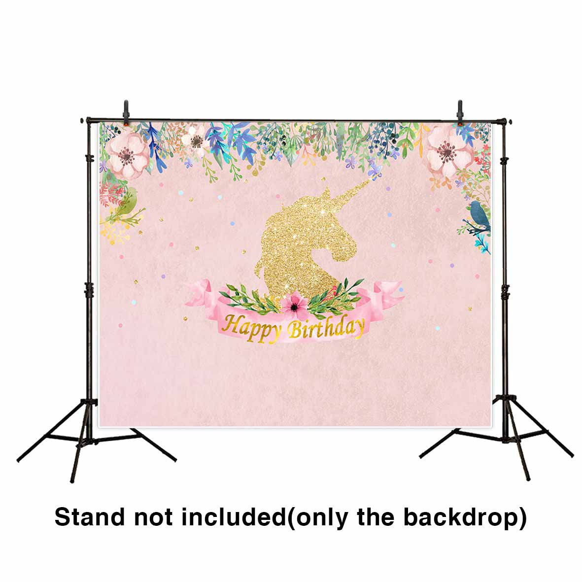Watercolor Romantic Design Cartoon Like Sheep and Branches Florals Artful Print Background for Party Home Decor Outdoorsy Theme Vinyl Shoot Props Multicolor Modern 6x8 FT Photography Backdrop