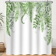 thumbnail image 4 of ChloropLastid Sage Green Plant Shower Curtain for Bathroom Botanical Eucalyptus Tropical Light Green Leaf Greenery Leaves Watercolor Jungle Floral Fabric Bathroom Shower Curtains 72×72 Inches, 4 of 6