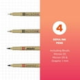 thumbnail image 2 of shiyou-Sakura Pigma Micron Fineliner Pens - Archival Sepia Ink Pens - Pens for Writing, Drawing, or Journaling - Assorted Point Sizes - 4 Pack, 2 of 4