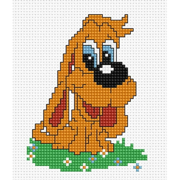 Puppy B088L Counted Cross-Stitch Kit