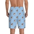 thumbnail image 3 of Naloa French Bulldog2 Men's Short Pajama Pants, Lounge Comfort Shorts with Elasticized Waistband and Side Pockets - Medium, 3 of 9