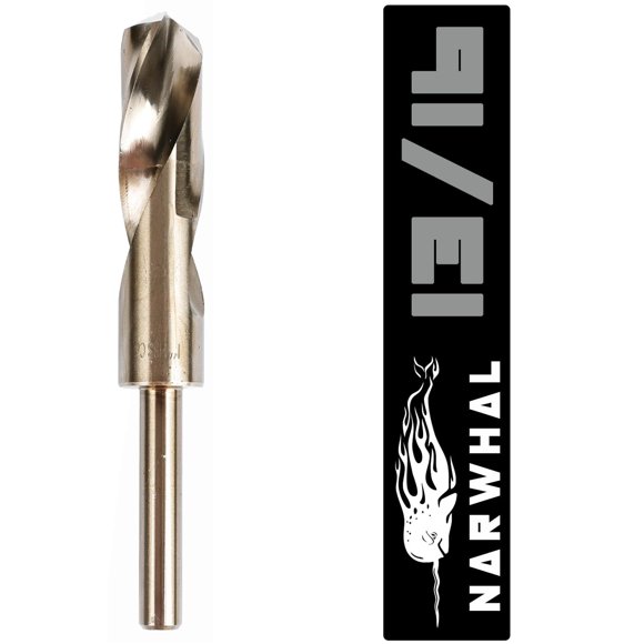 13/16 Cobalt Drill Bits - 1 Pack - 6 Inch Length - M35 Cobalt Drill Bits with Storage Case - Perfect Drill Bits for Metal Hardened & Stainless Steel Cast Iron and More!
